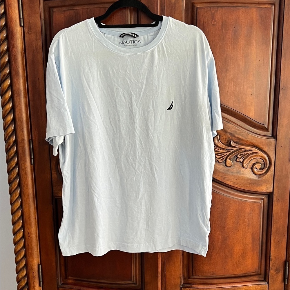 Nautica Soft Blue Short Sleeve performance Tee- size XL